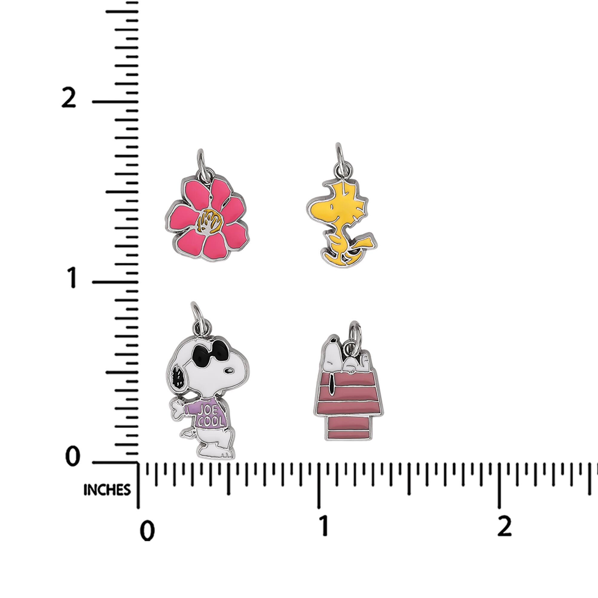 Peanuts® Pastel Snoopy & Woodstock 4-Piece Charm Set